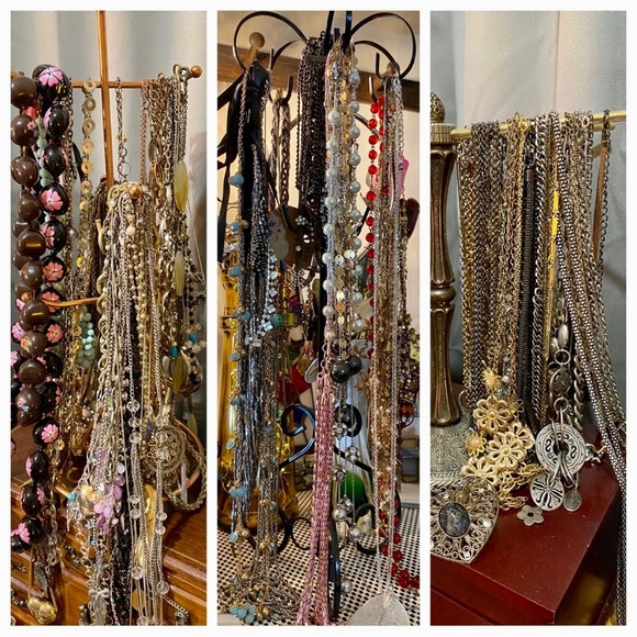 2LBs Vintage Estate Costume Jewelry Lots~ Signed n Unsigned~ Mostly All wearable - Picture 6 of 12